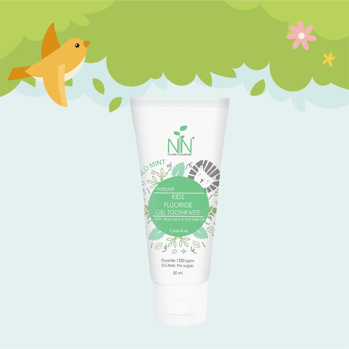 Nature to Nurture Kids Fluoride Gel Toothpaste 50ml, 3years & Up